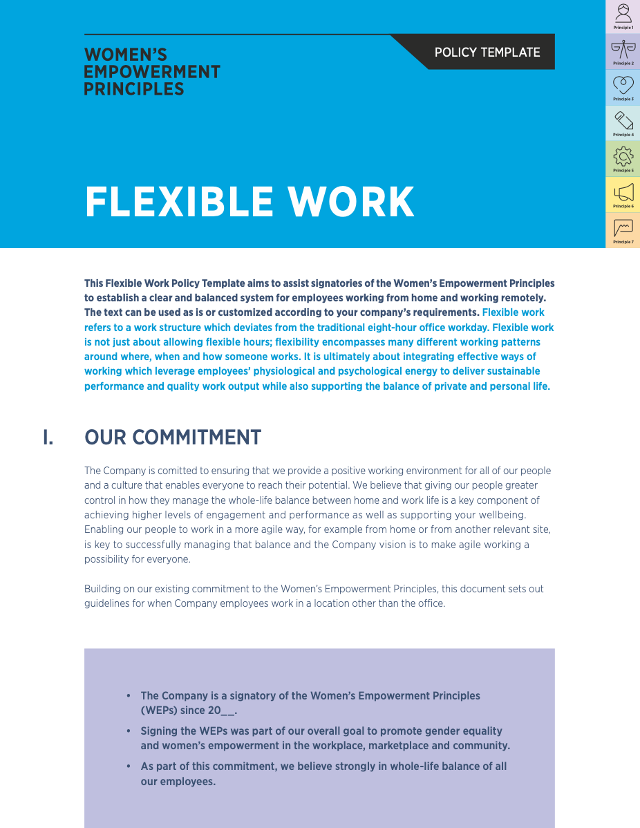 Flexible Work Policy Template WEPs